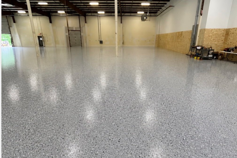 A completed floor seen from the doorway